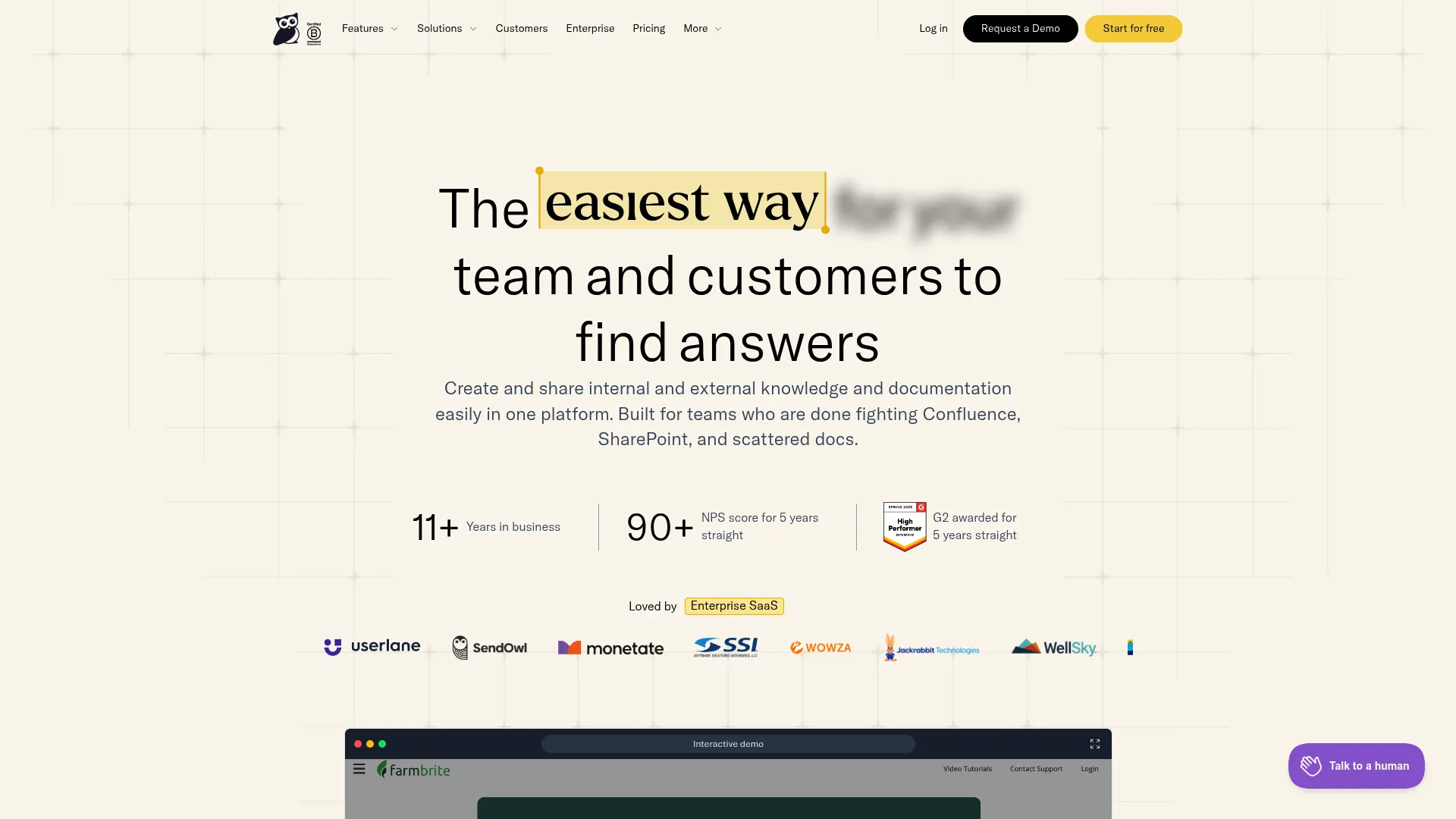 KnowledgeOwl knowledge base software interface