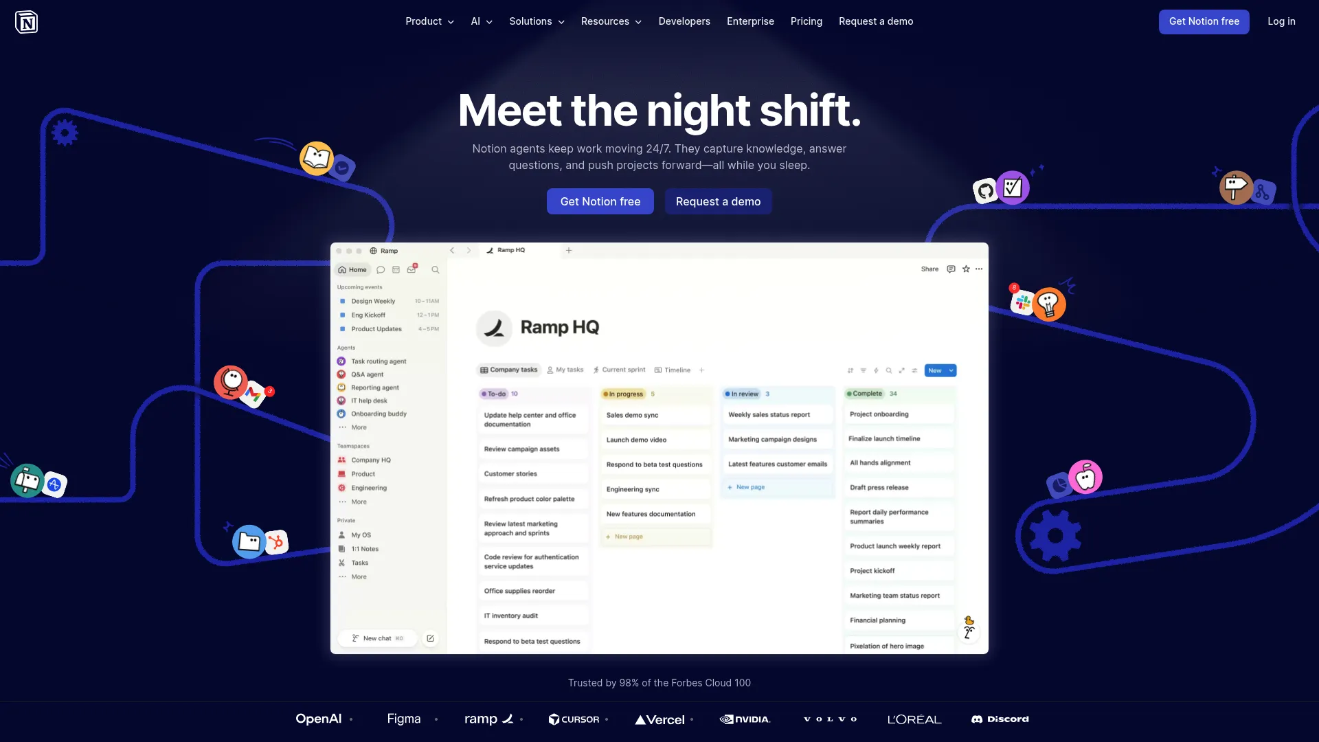 Notion AI workspace interface