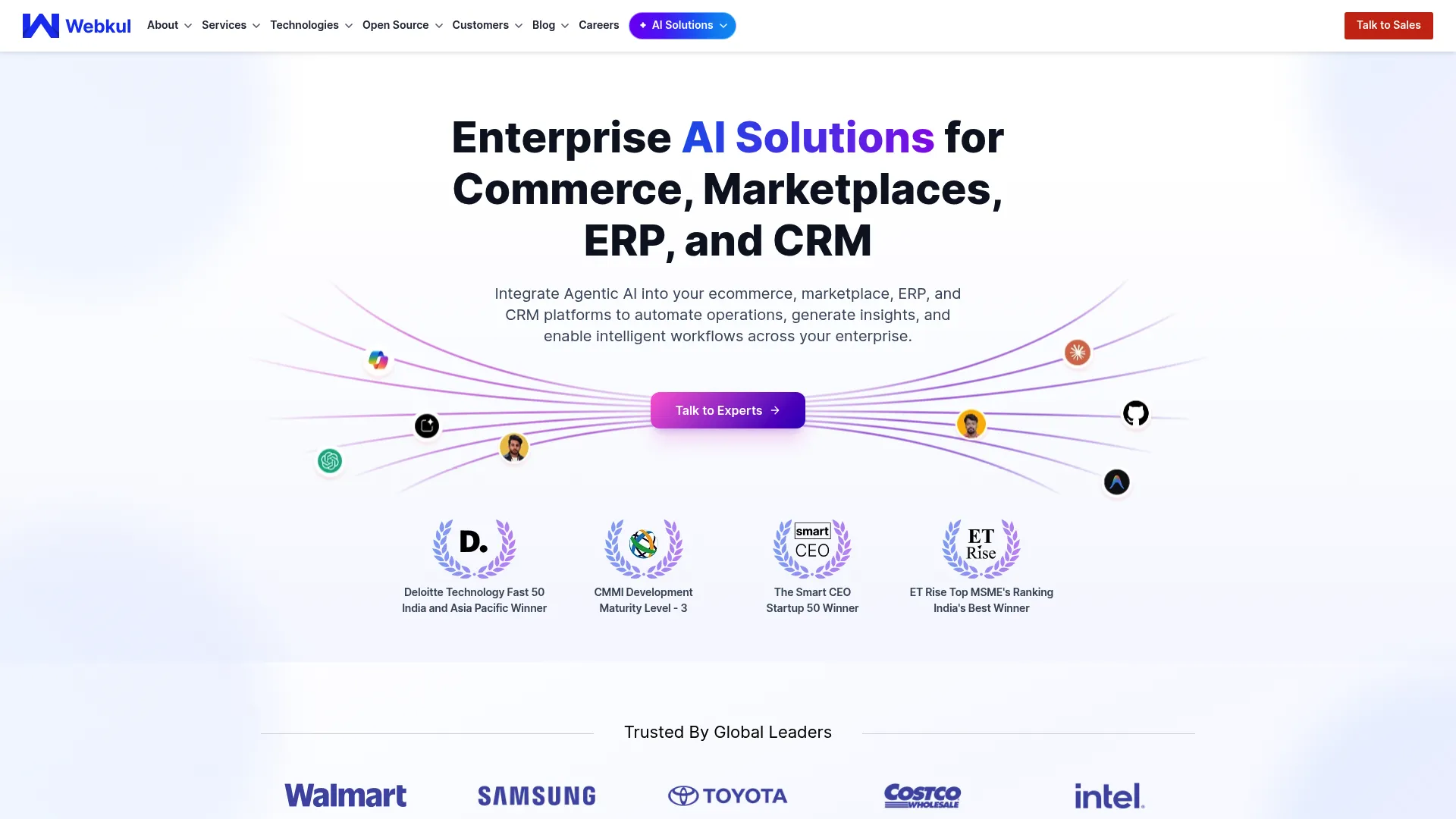 Webkul homepage screenshot