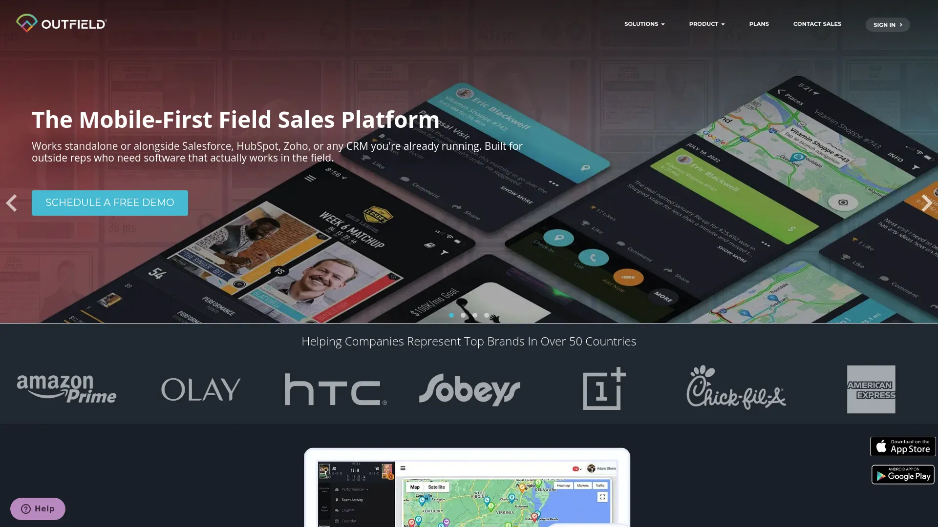 Outfield website screenshot
