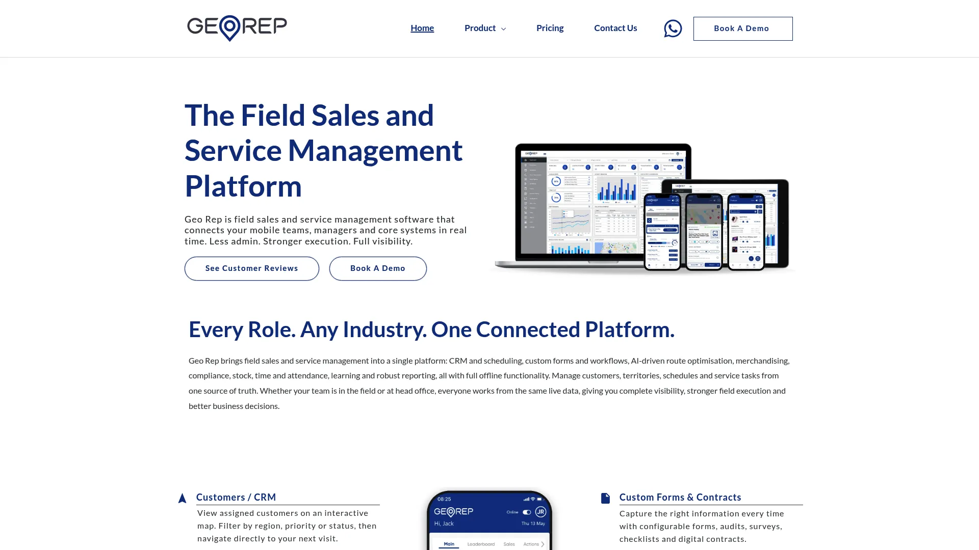 Geo Rep website screenshot