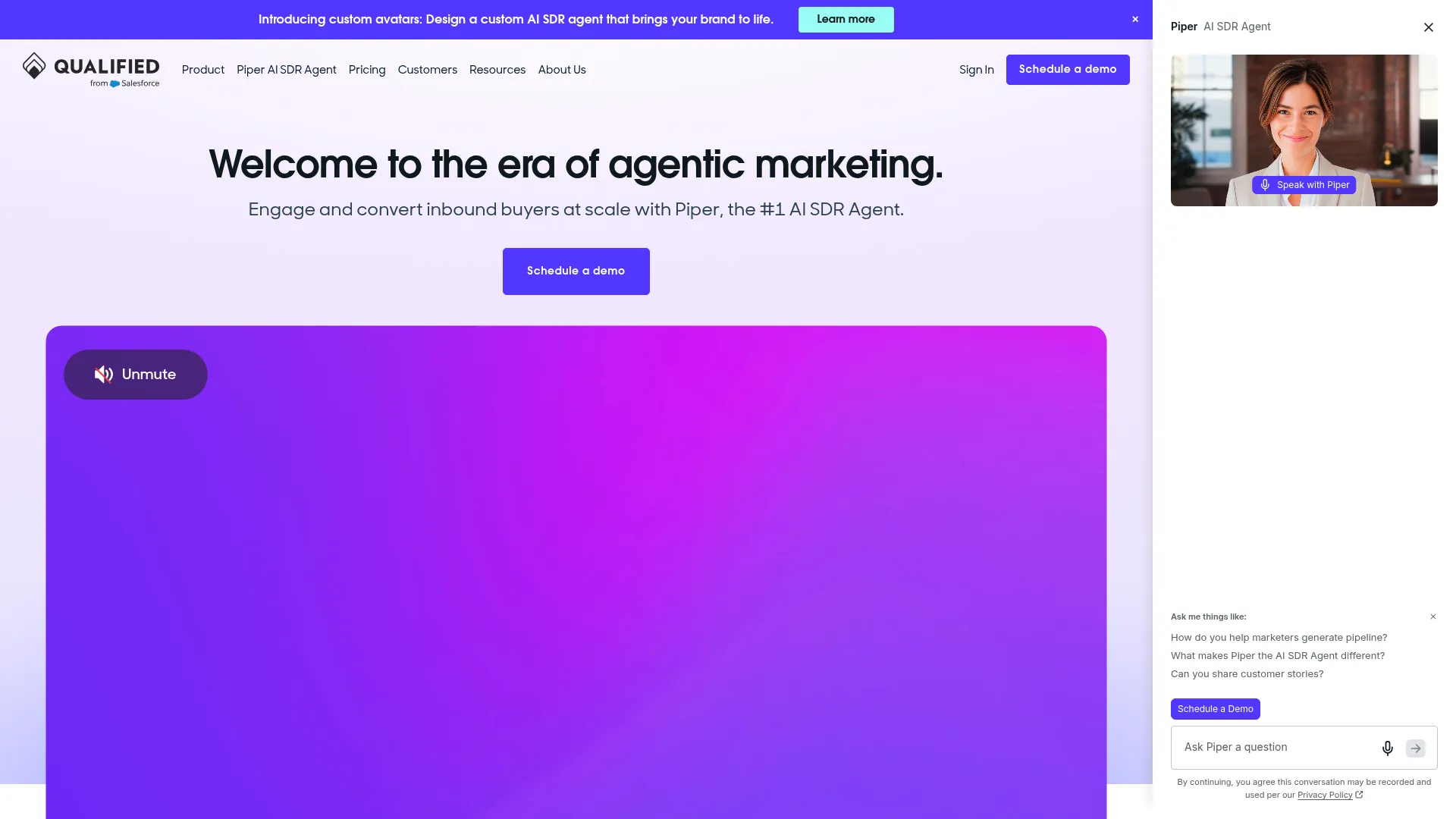 Qualified homepage