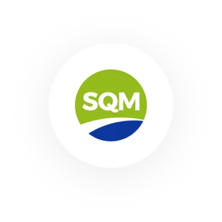 Logo de SQM, empresa líder en minería y productos químicos