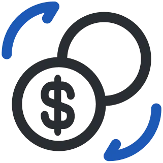 ícono de inversión en dólares o pesos
