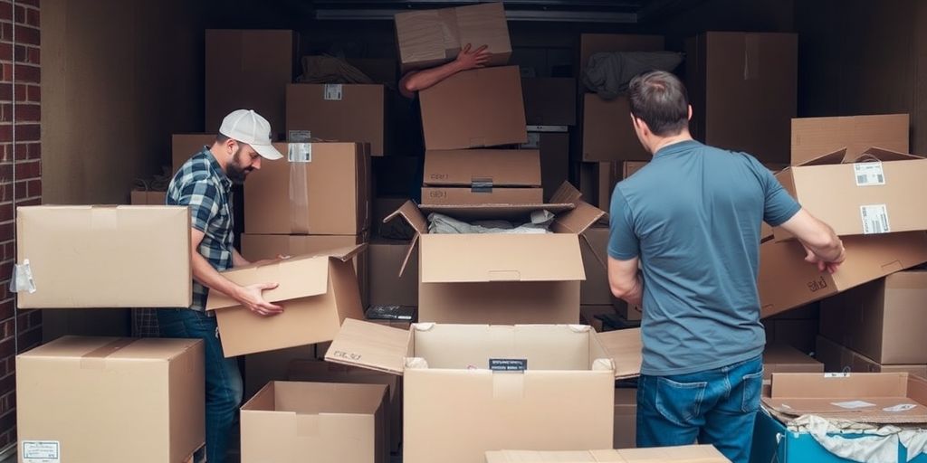 Clarendon movers carefully packing boxes.