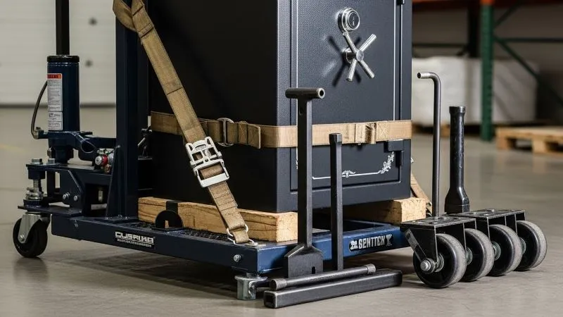 Specialized equipment used for moving a gun safe