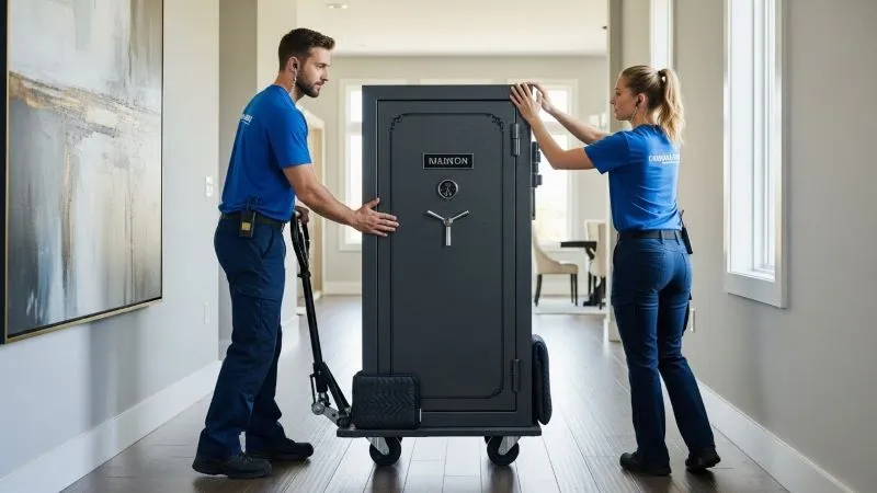 Professional gun safe moving process