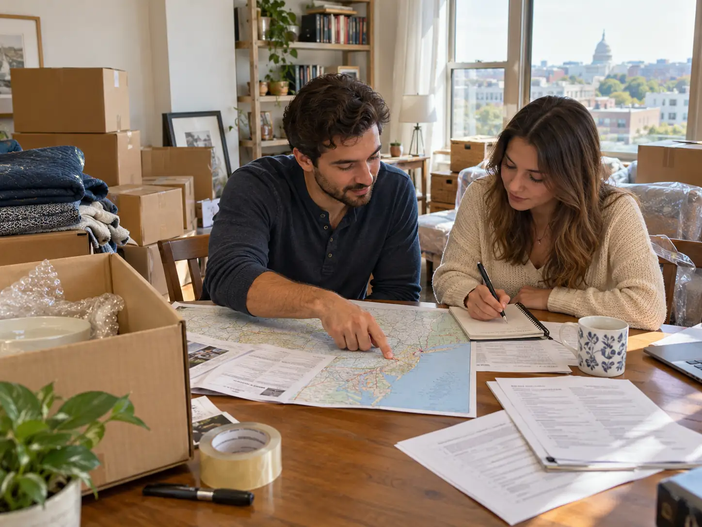 couple is choosing where to move from dc