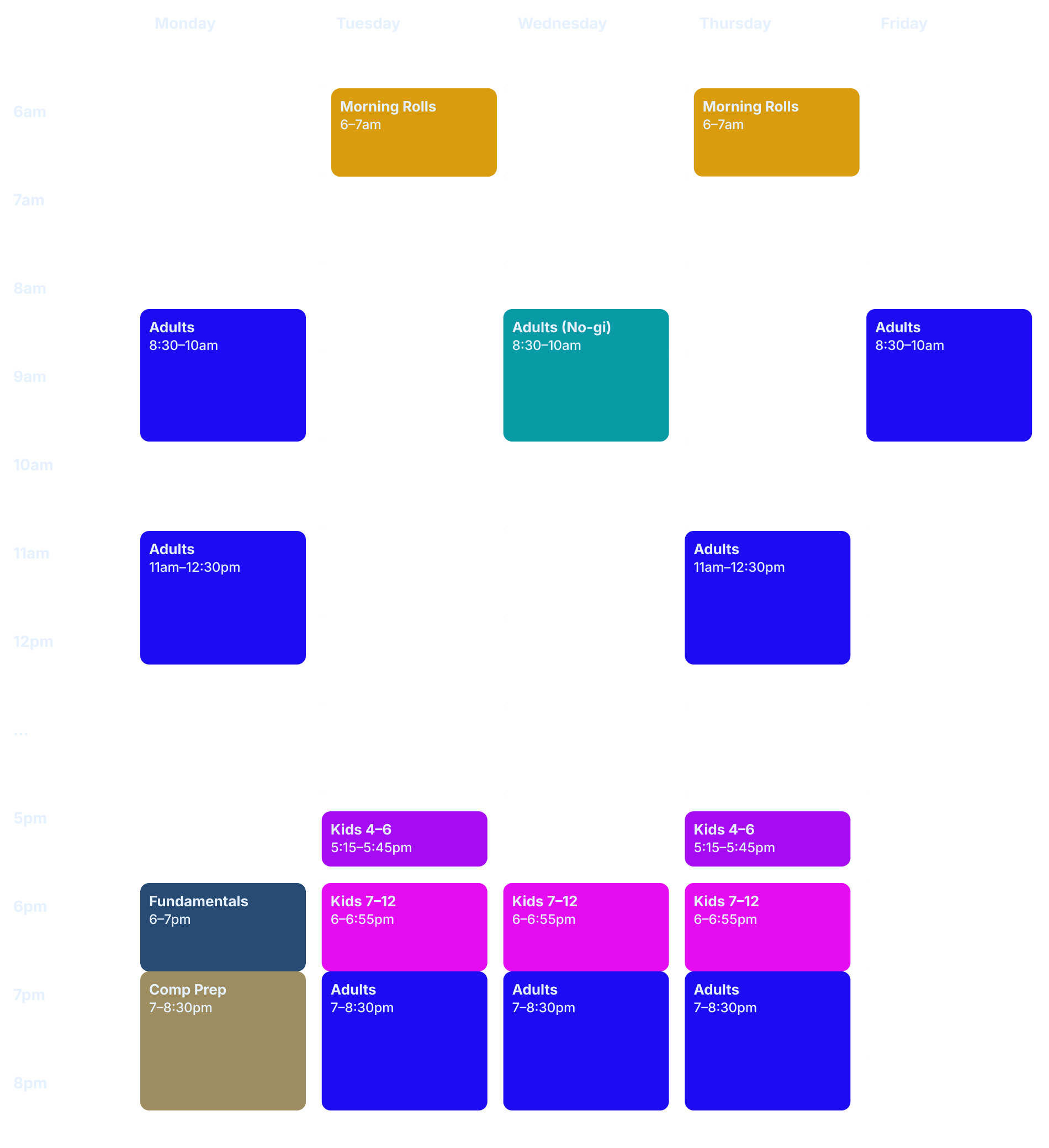 A training schedule for AFMO