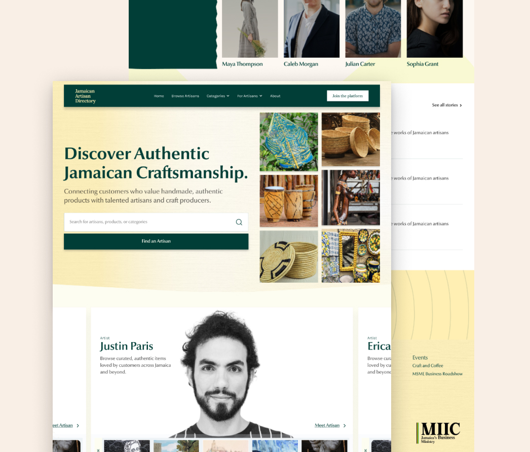 A mockup of a project