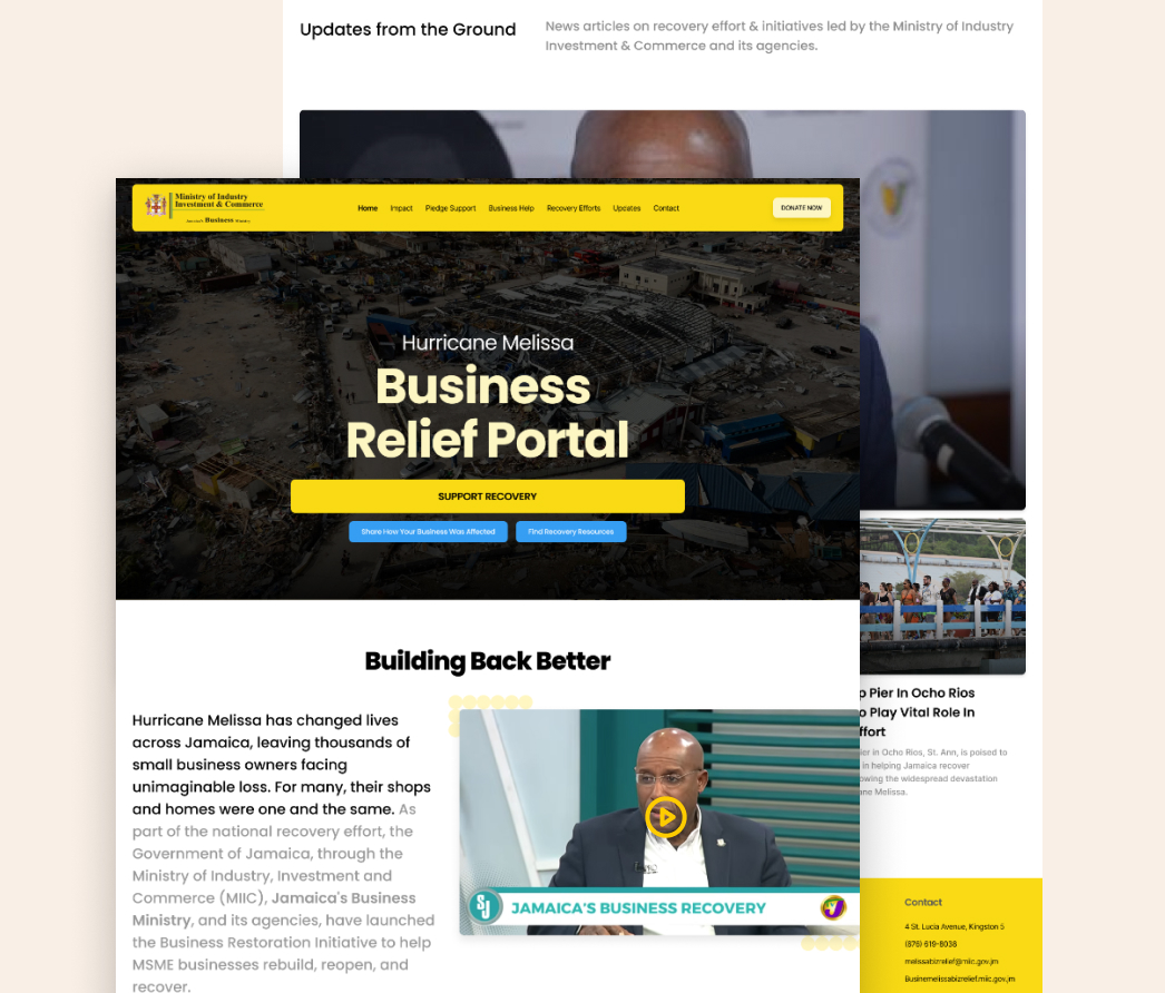 A mockup of a project