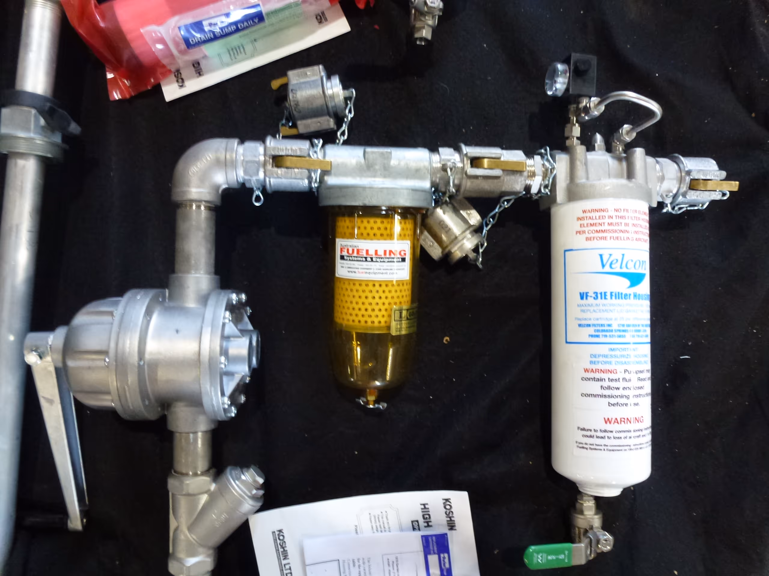This customer required a water block filter upstream of the aviation filter housing