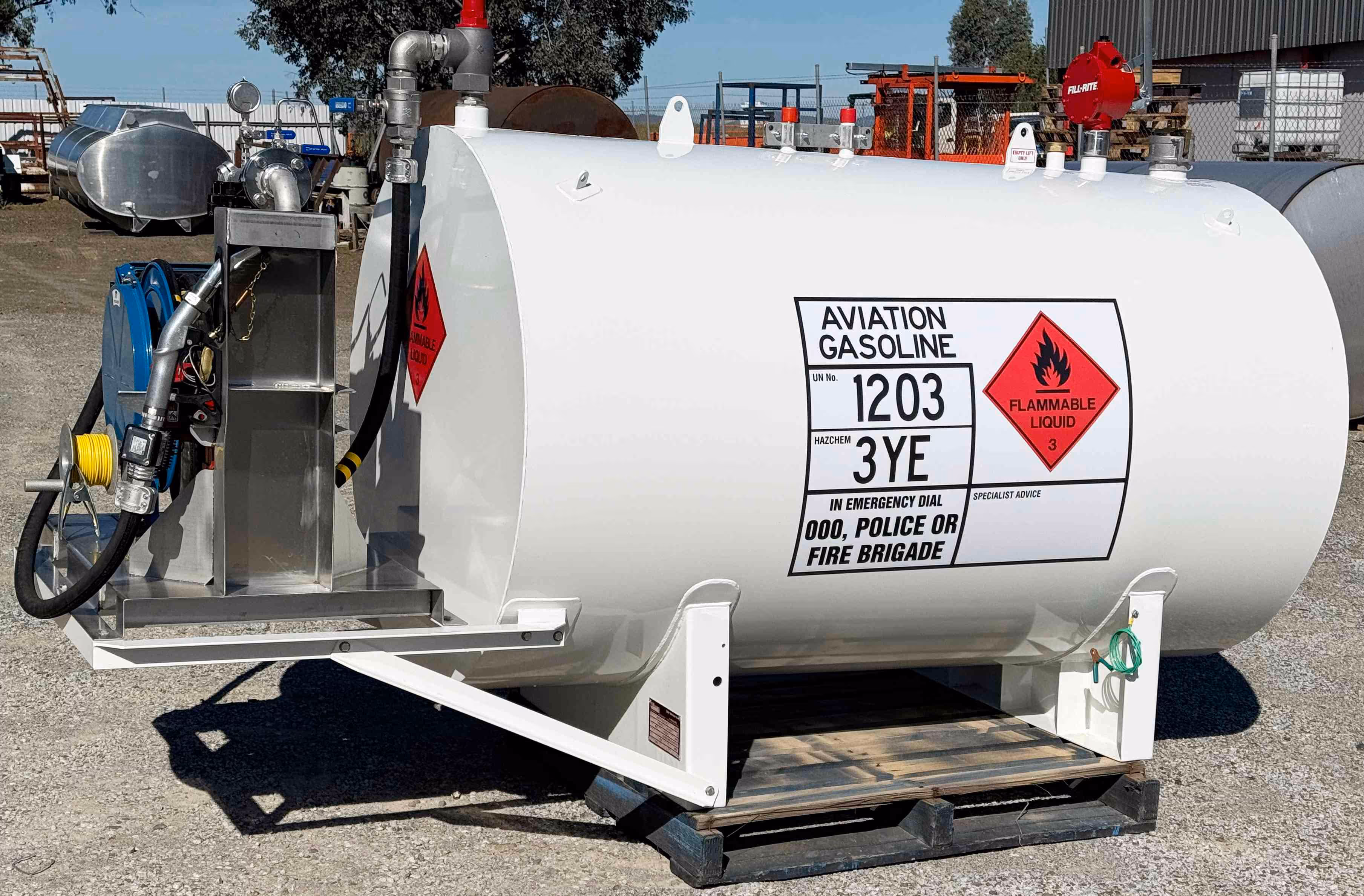 Conplete 240v dispensing system installed on a 2400 litre self-bunded stainless tank.