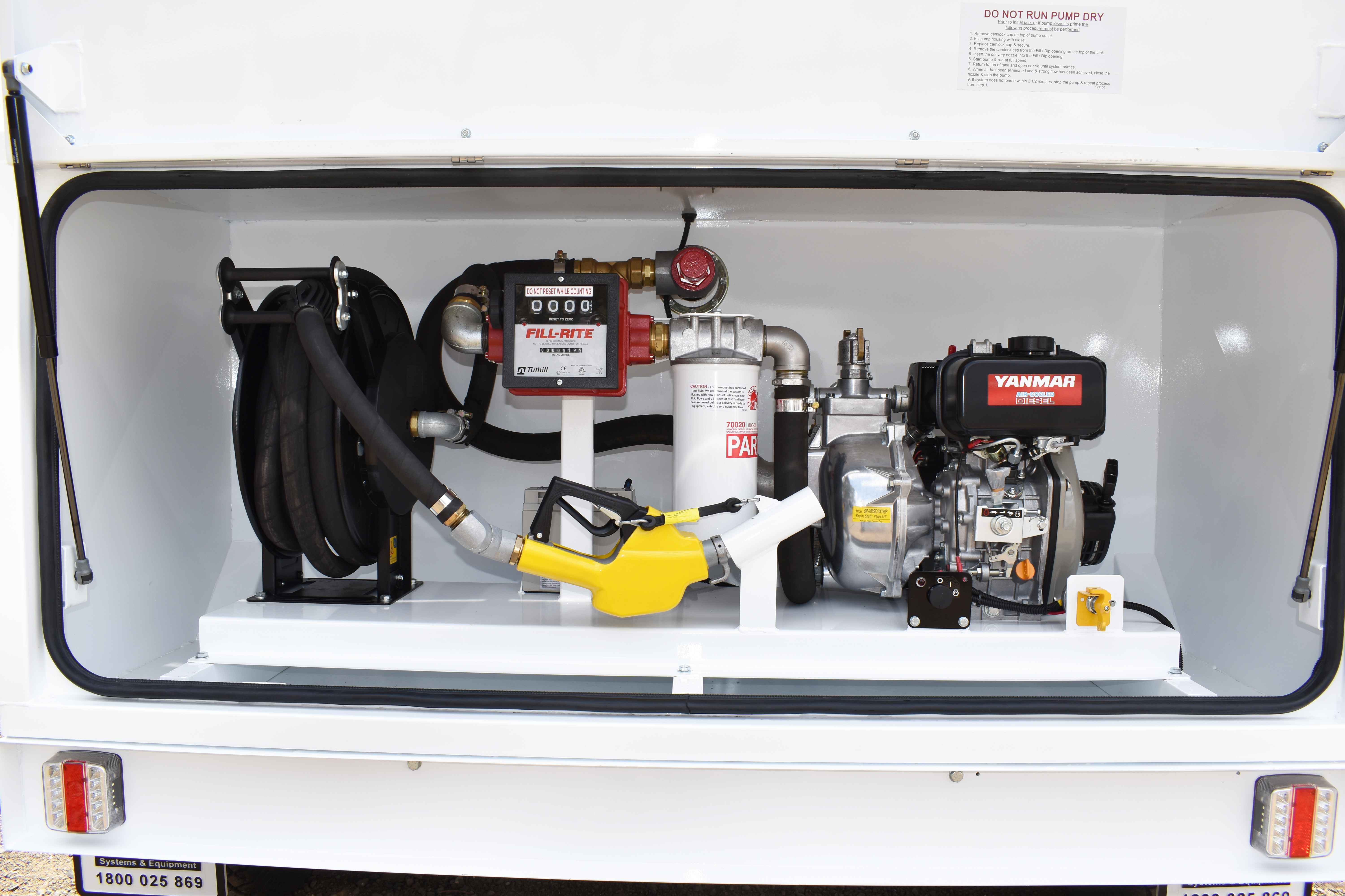 View of the dispensing system components