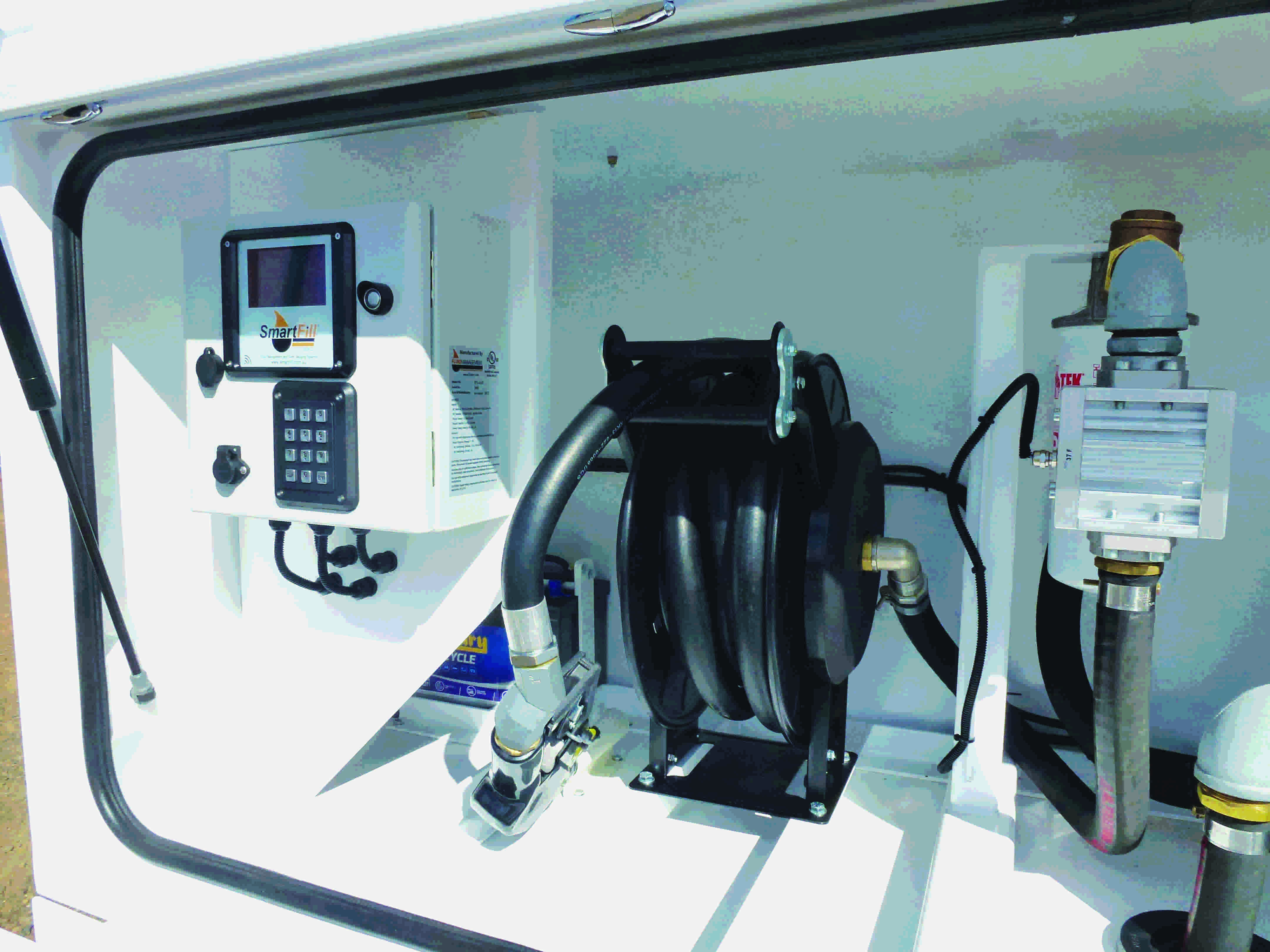 This 2000 litre self-bunded diesel trailer is fitted with a SmartFill fuel management system to monitor all issues from the trailer.