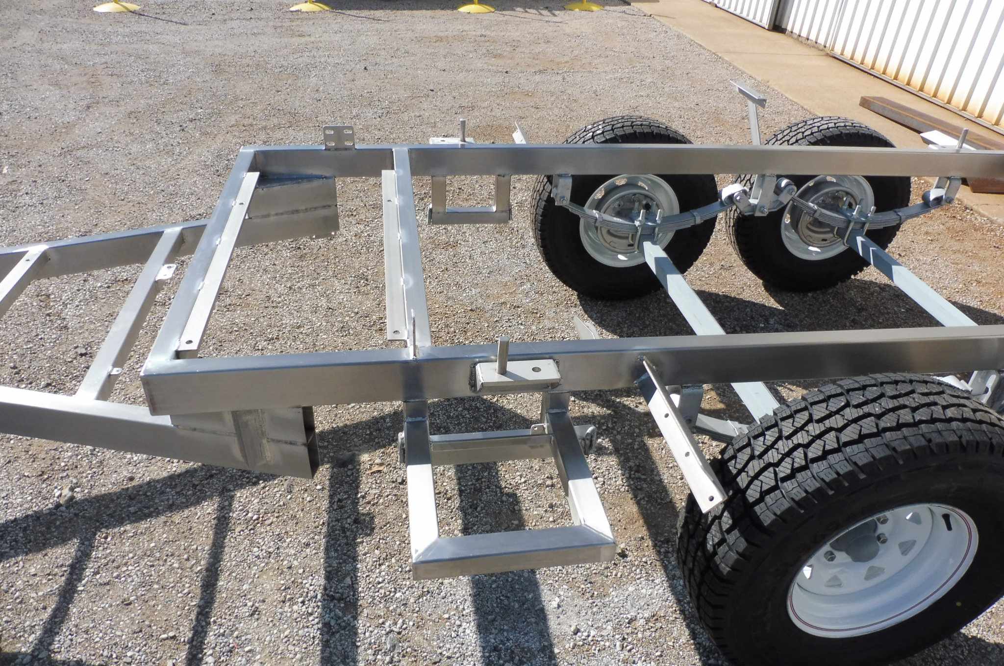 The trailer base frame - constructed of 316 grade stainless steel