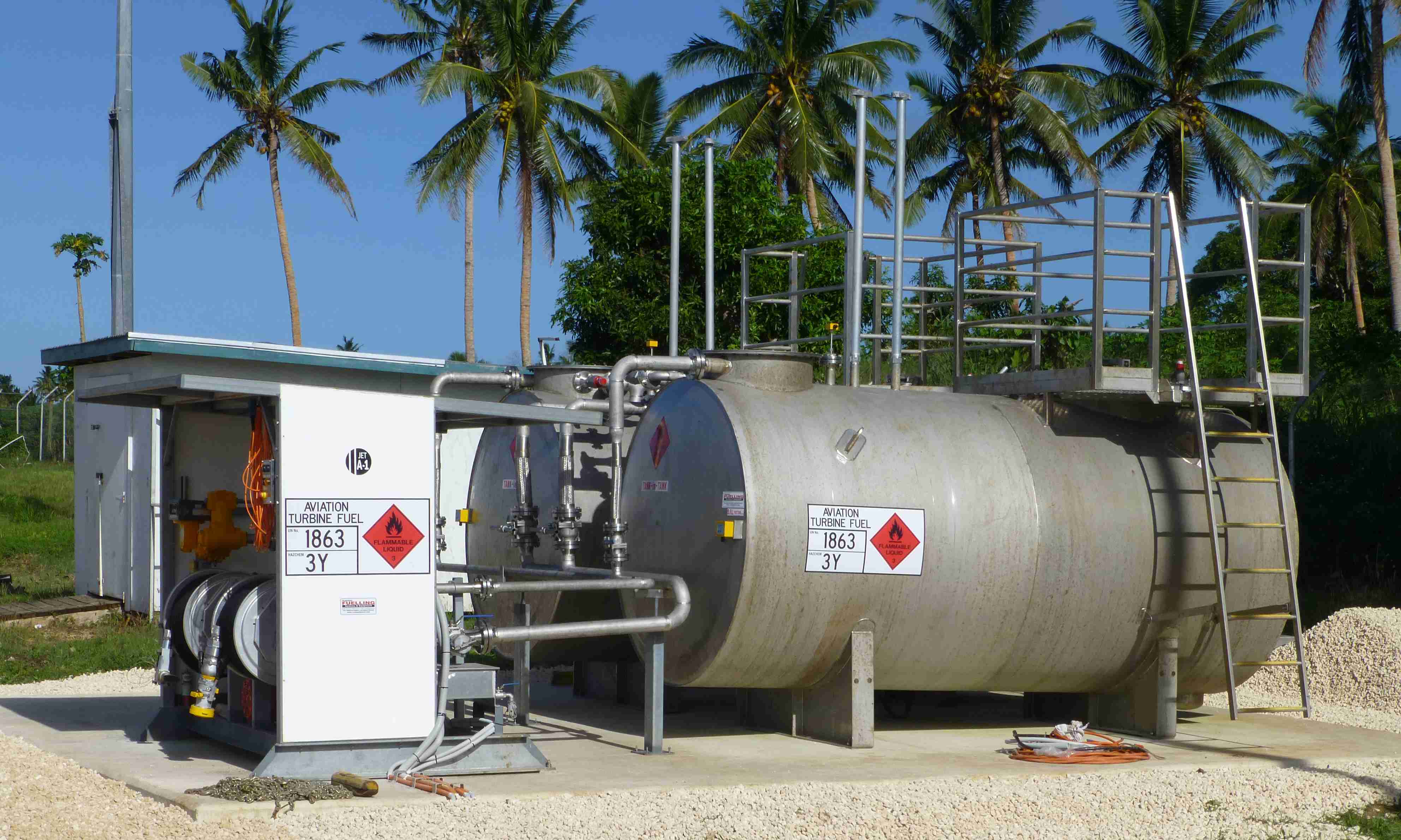 The complete dispensing system built and installed for Tonga Airports.