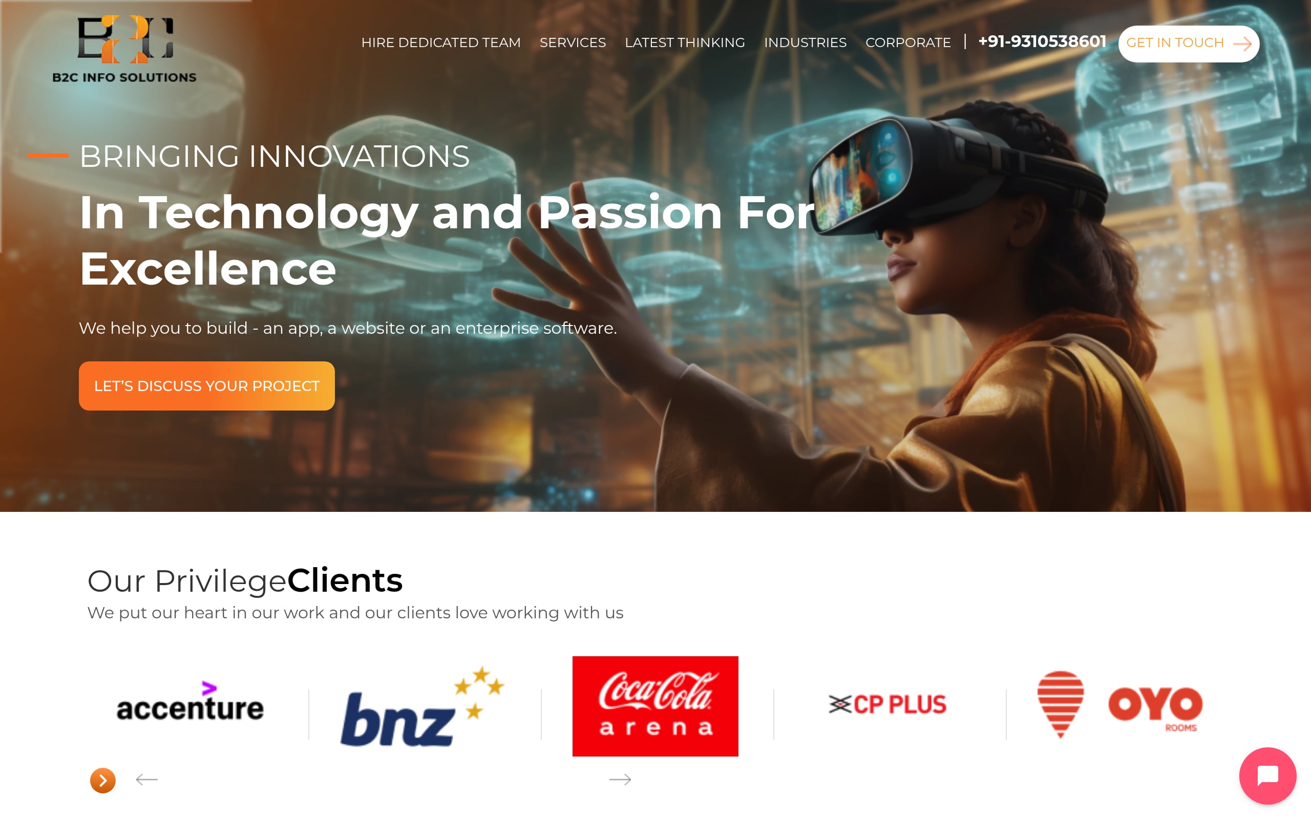 B2C Info Solutions Screenshot