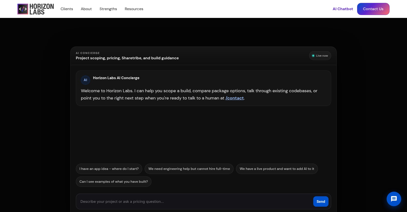 Hybrid Onshore-Offshore Staffing Screenshot