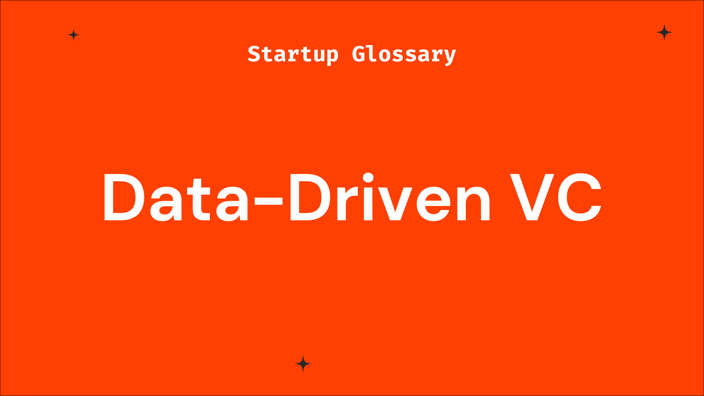 What is data-driven VC for startups founders horizon labs