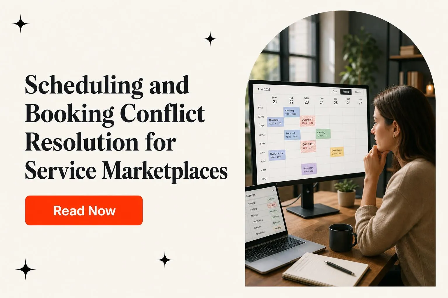 Scheduling and Booking Conflict Resolution for Service Marketplaces