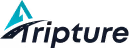 Tripture company logo with a stylized turquoise paper plane above the letter T.