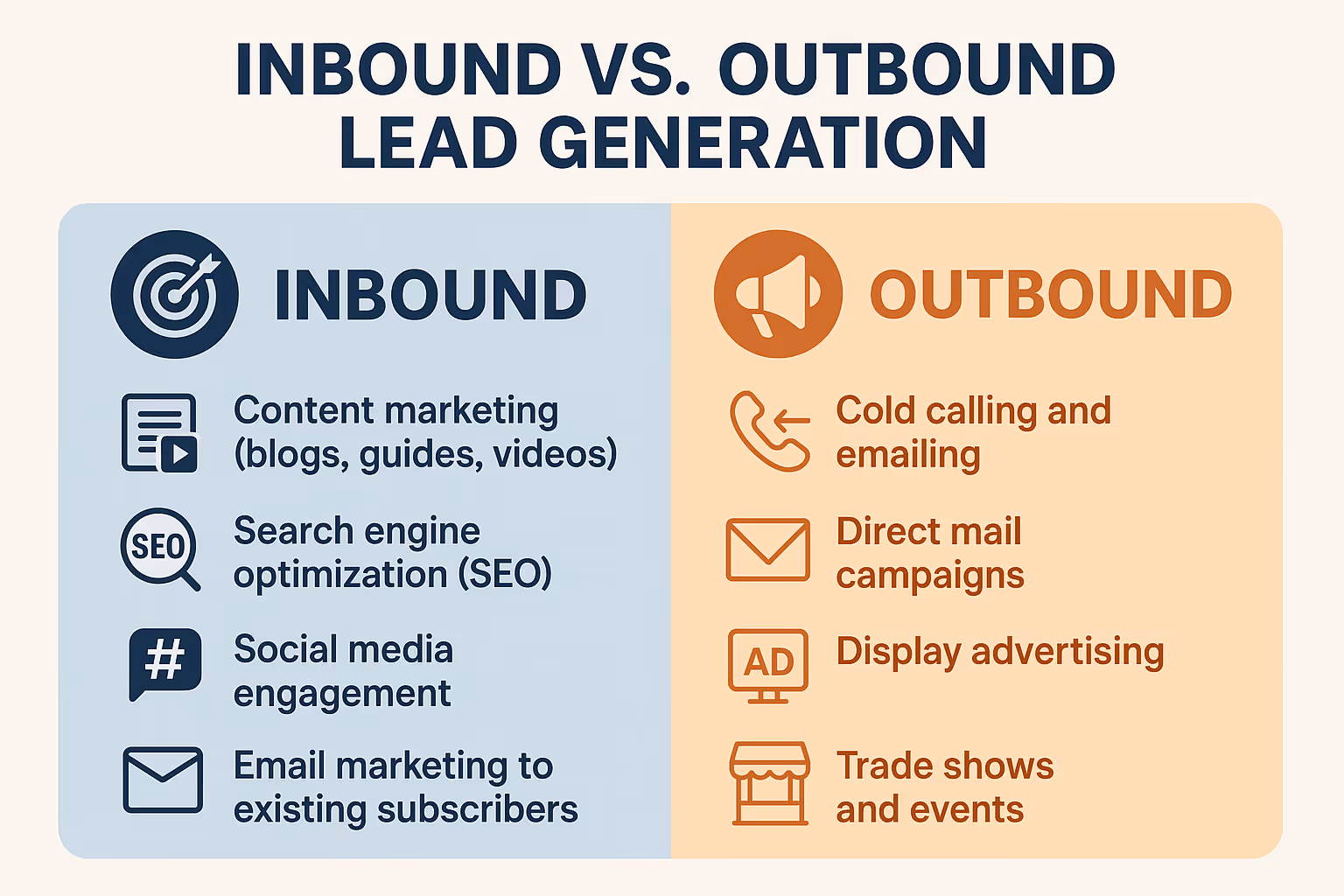 inbound vs outbound lead generation