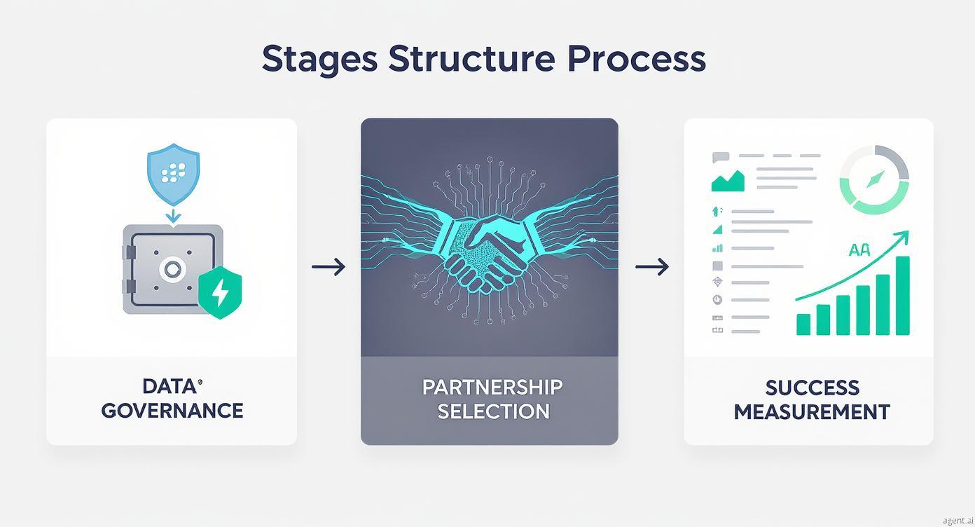 Strategic AI implementation for B2B, including data governance, partner selection, and performance measurement