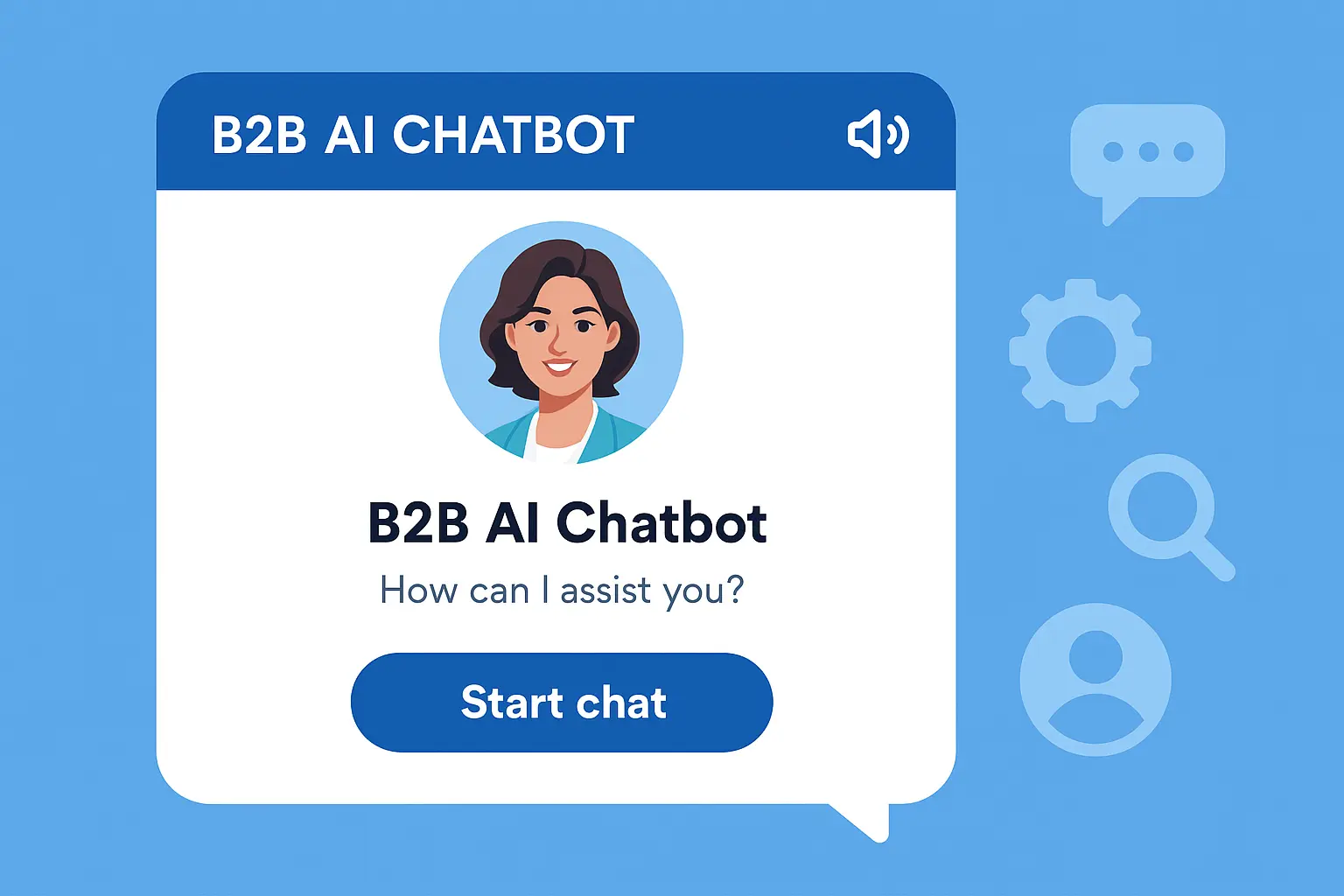 AI chatbot interface offering real-time B2B growth consultation and personalised strategy support.