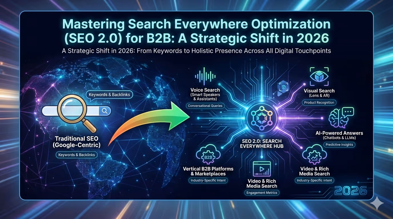 Mastering Search Everywhere Optimization (SEO 2.0) for B2B: A Strategic Shift in 2026