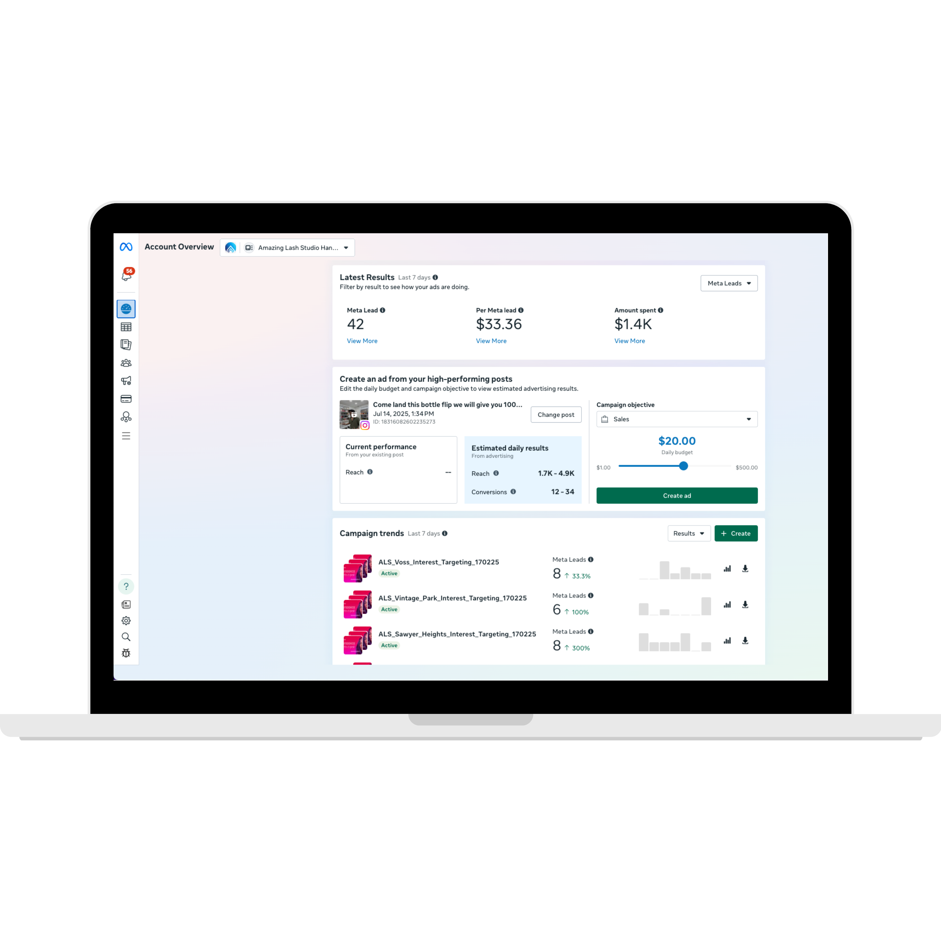 Growth Marketing for a Beauty Saloon in US