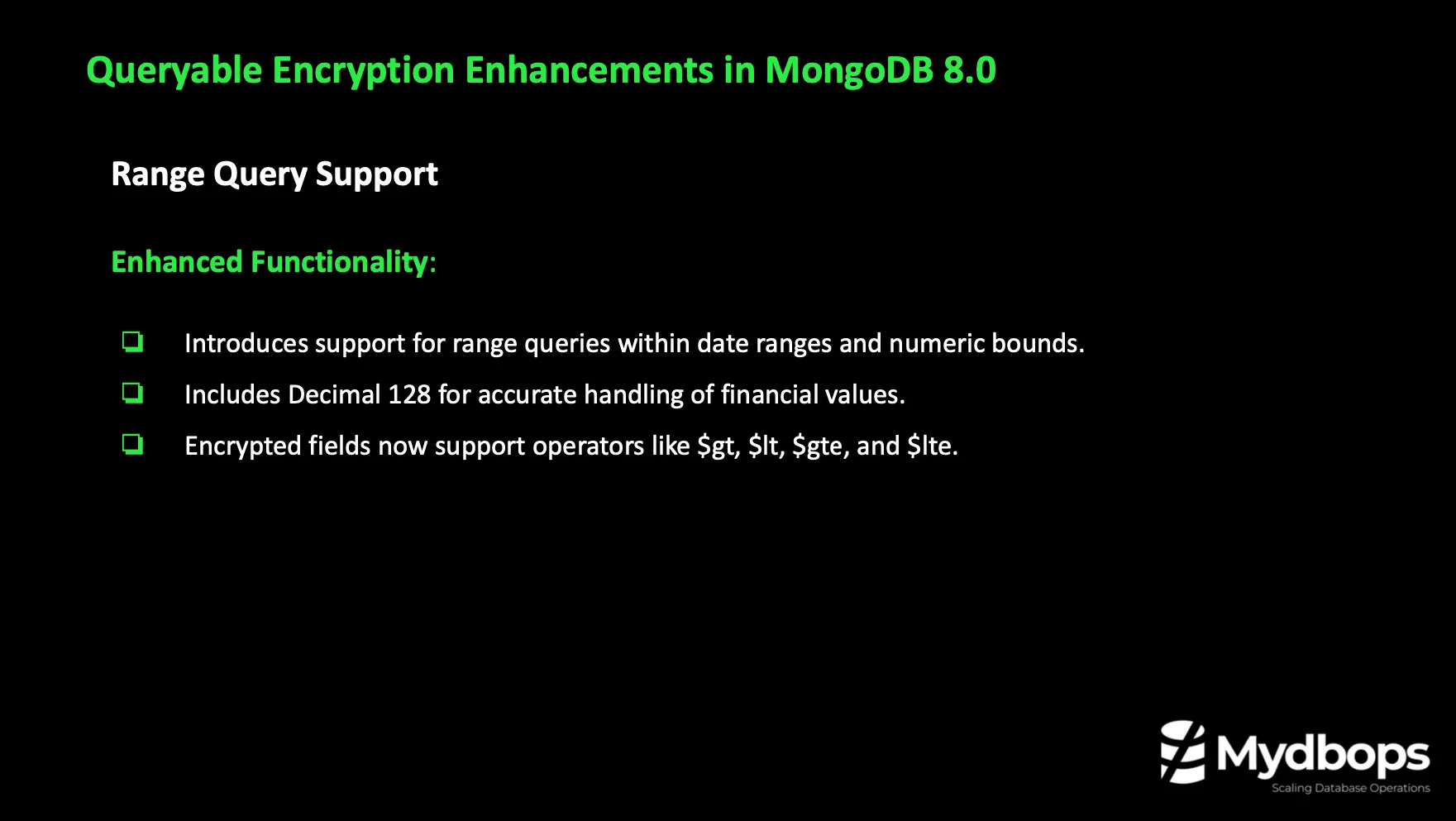 Highlights from Mydbops MyWebinar Edition 34 on MongoDB 8.0