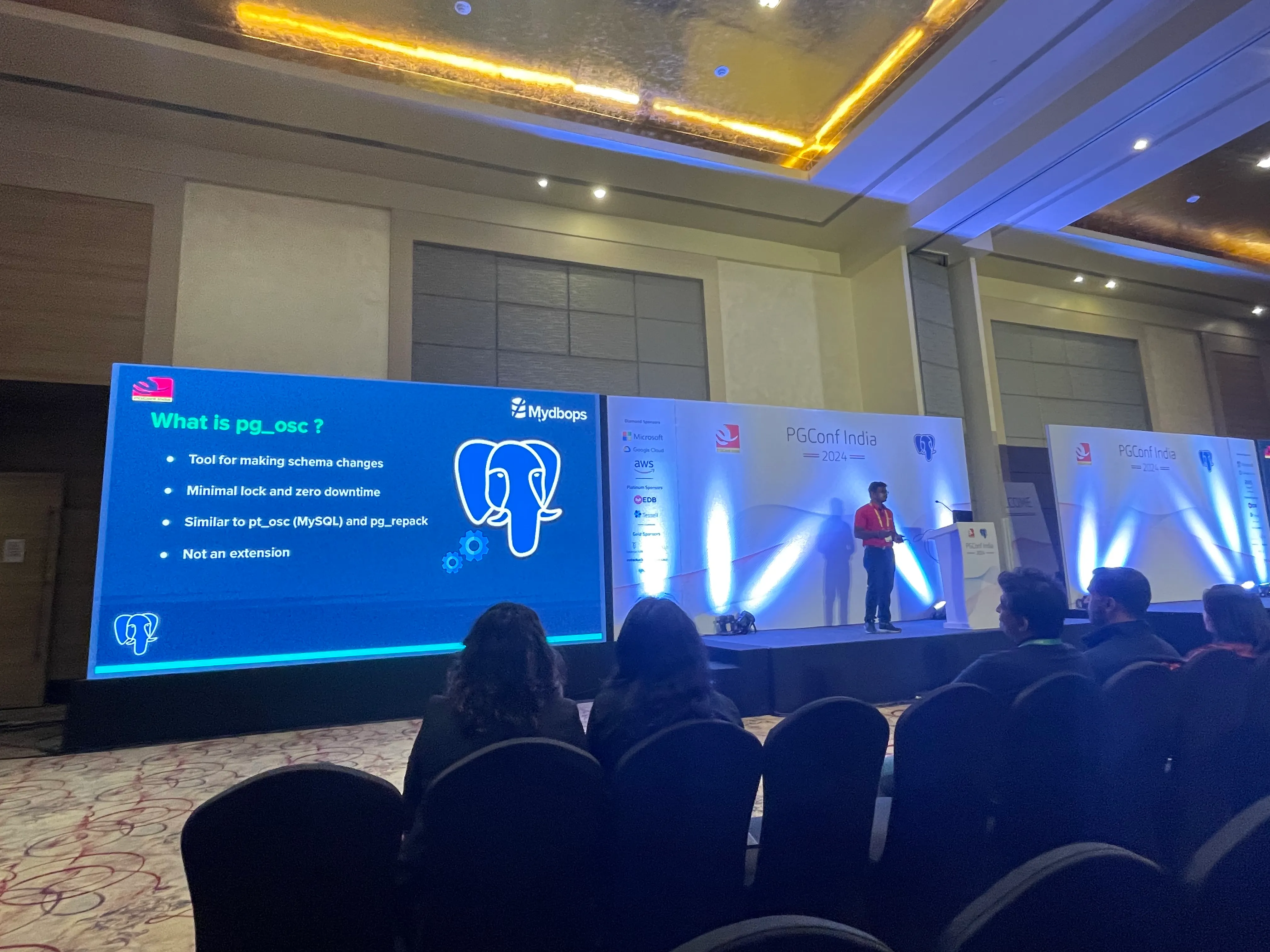 Mydbops Lightning Talk on PostgrSQL Schema Changes with pg_osc 