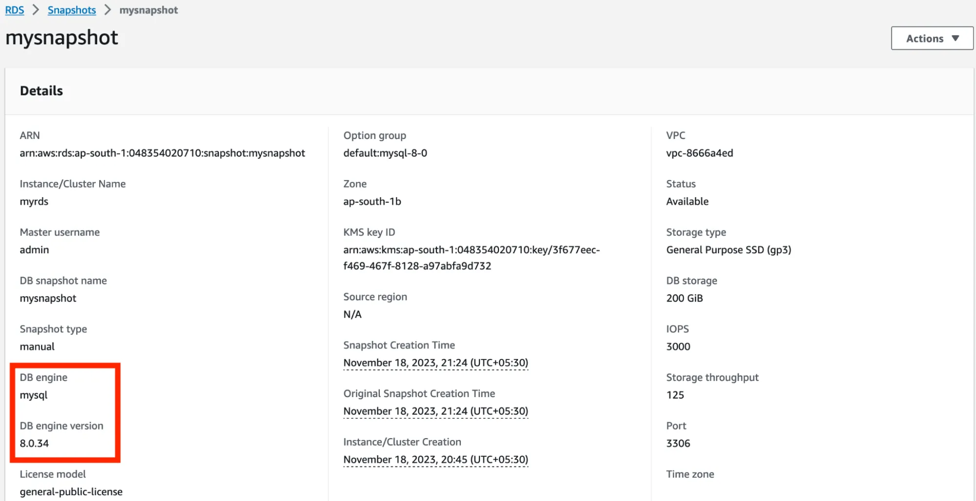 MySQL Snapshot Upgrade