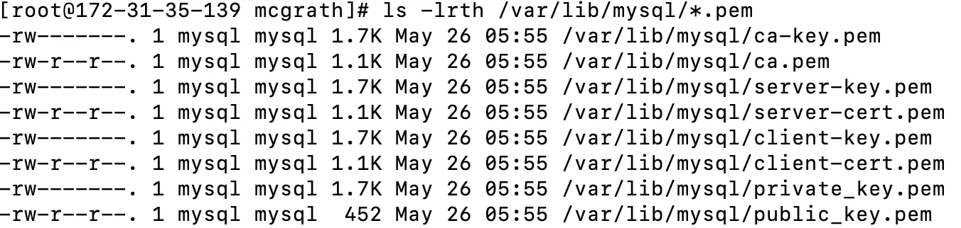 MySQL SSL/TLS Encryption