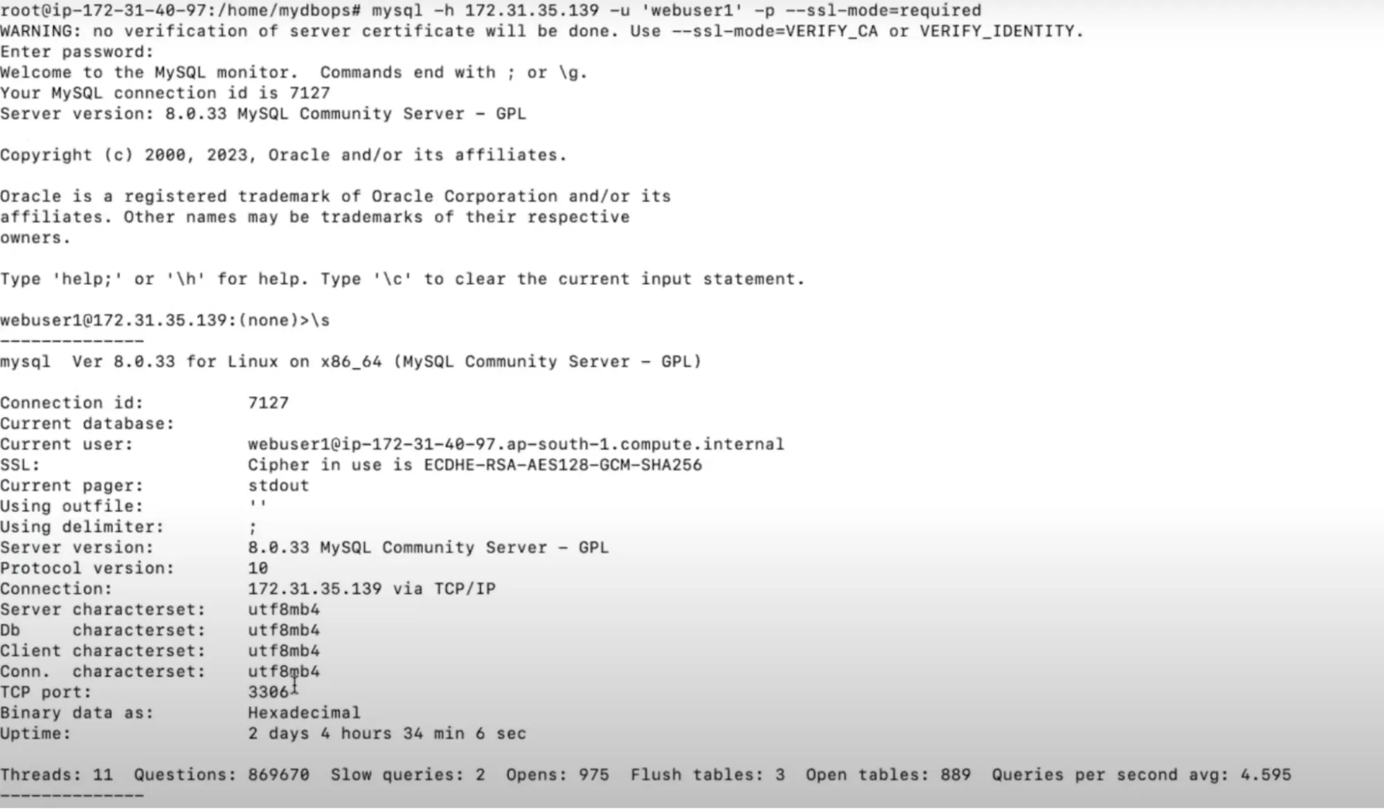 MySQL SSL/TLS Encryption
