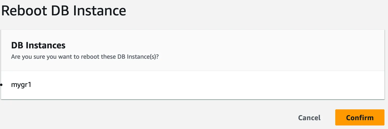 MySQL Group Replication RDS 8.0.35