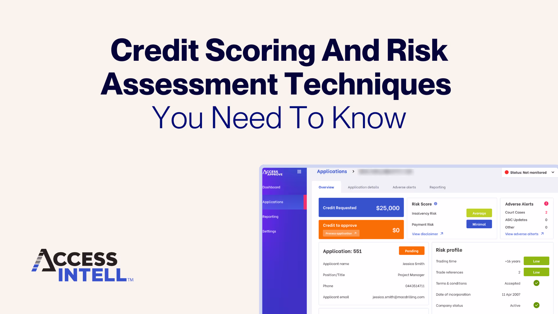Access Intell article - Credit Scoring And Risk Assessment Techniques You Need To Know