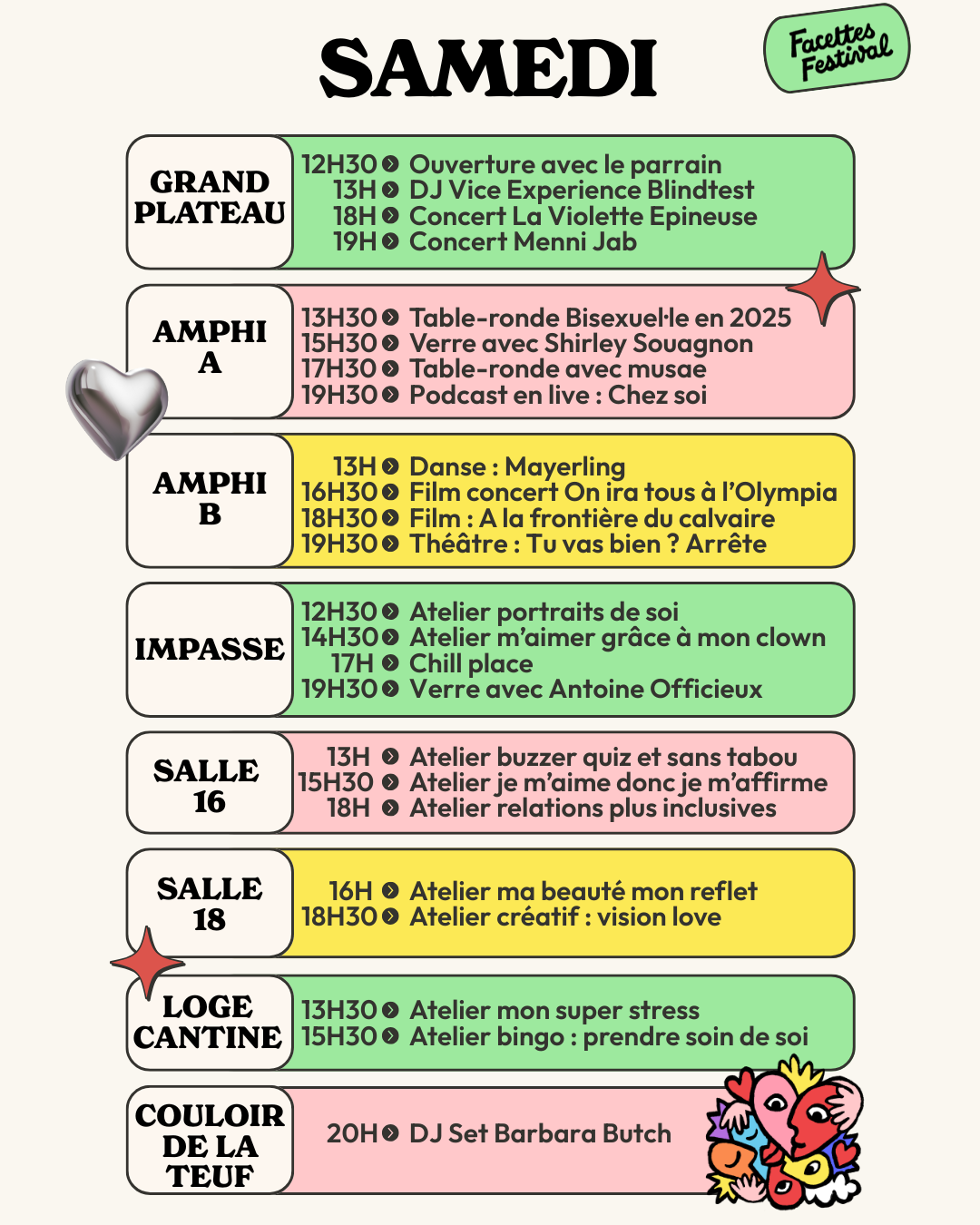 Programme du Samedi 18 octobre