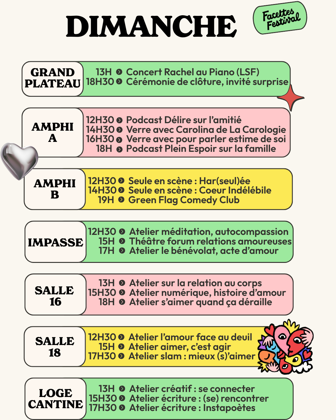 Programme du Dimanche 19 octobre