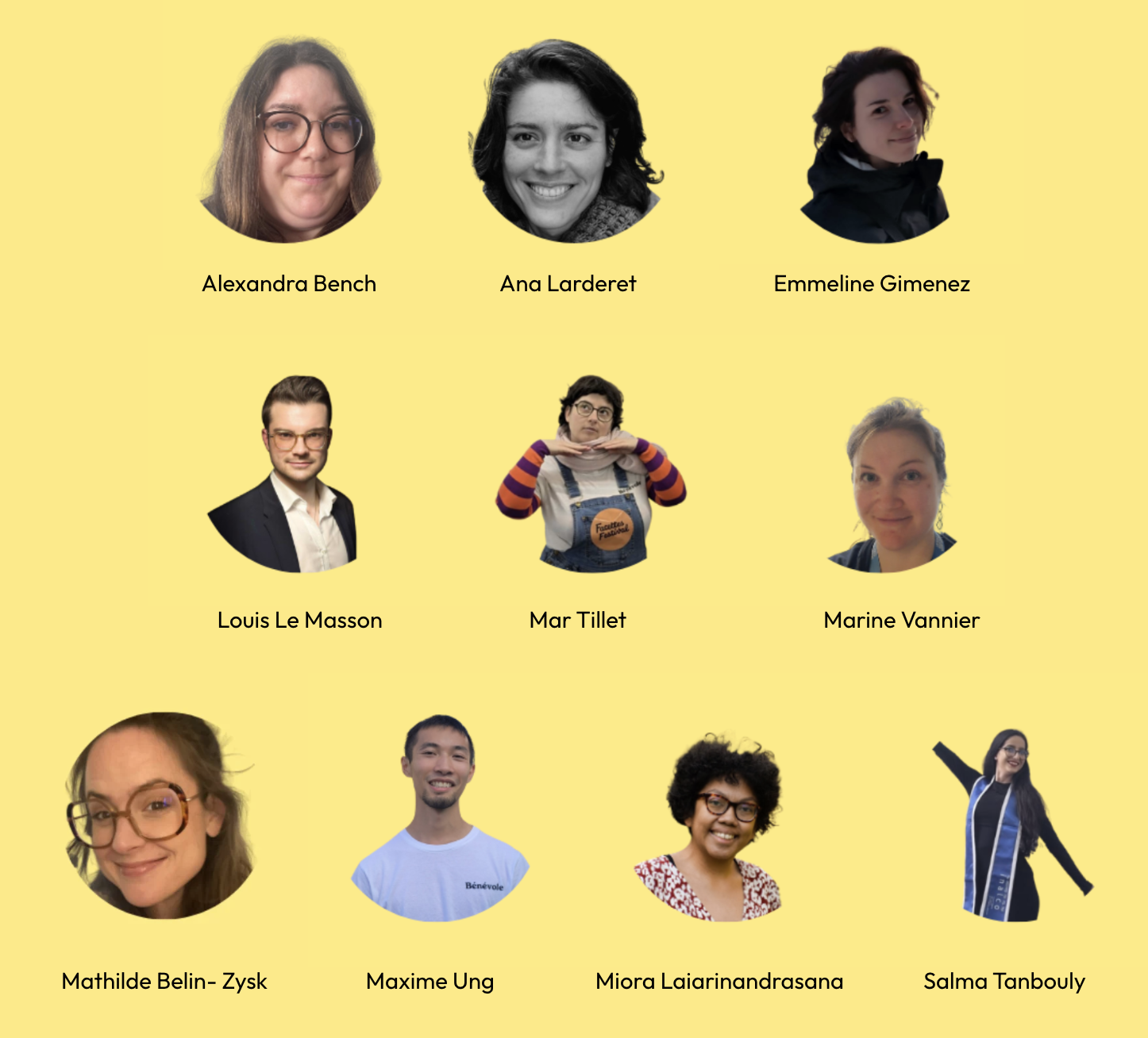 Image qui présente les visages de l'équipe Facettes