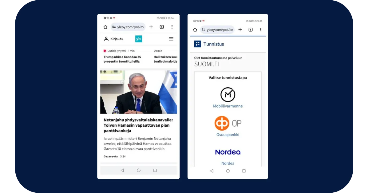 Esimerkki: Huijaustekstiviestit Ylen nimissä