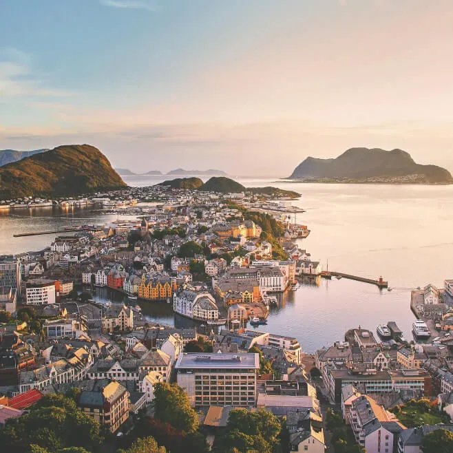 A birds eye view of Aalesund