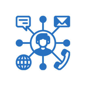 Icon for real-time marketing reports.