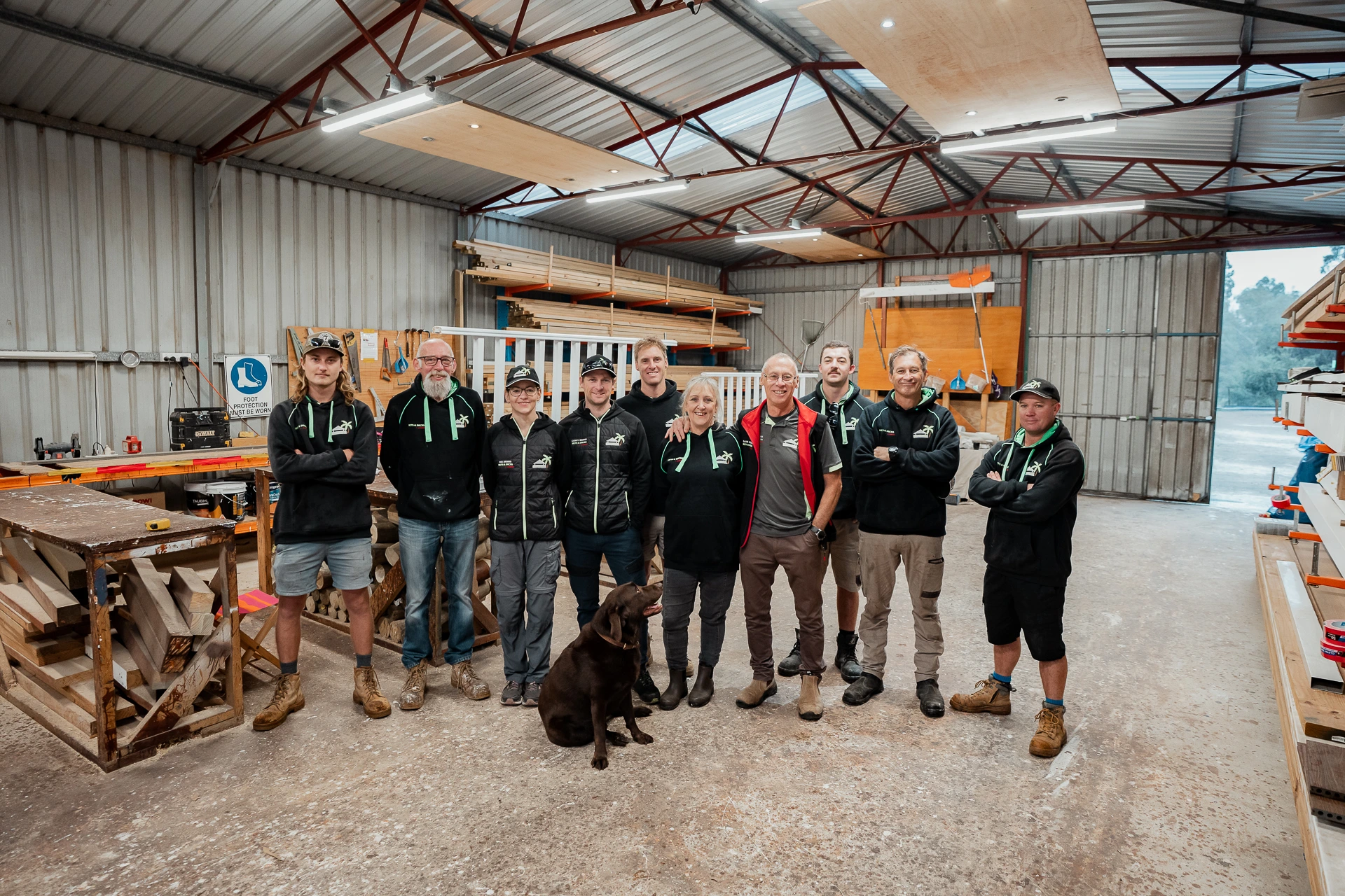 The Huts & Decks workshop team