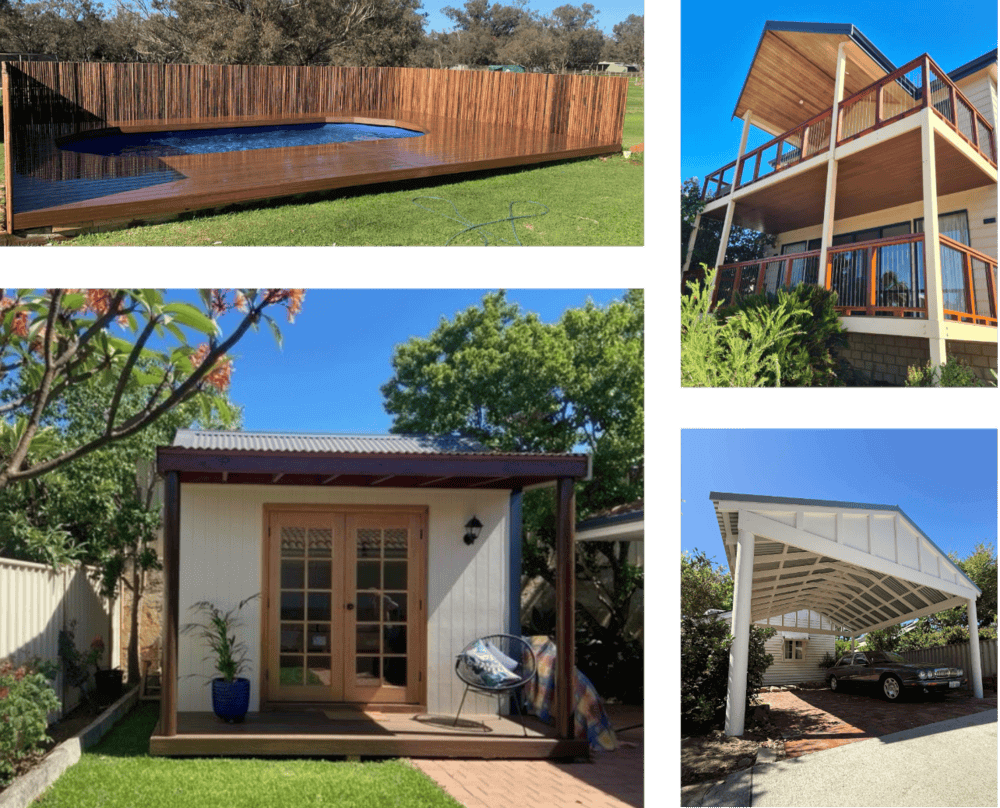 A white cabin amongst trees In Perth Western Australia