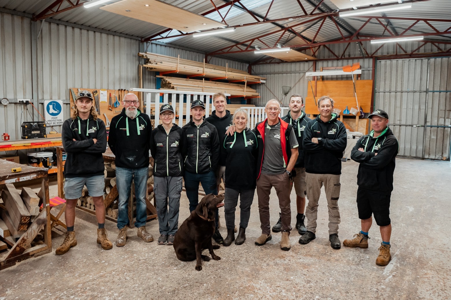 The Huts & Decks workshop team
