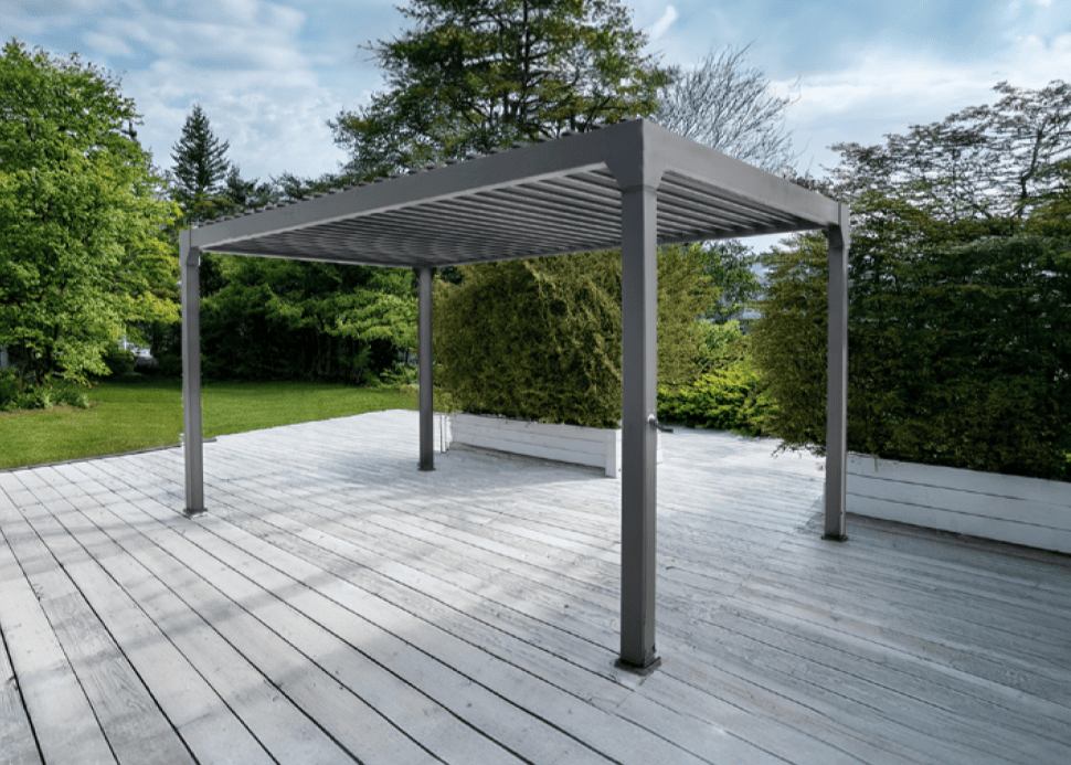 Amalfi Pergola 4m x 3m Gunmetal colour