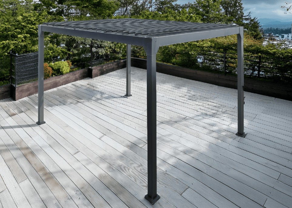 Tuscany Aluminium Pergola 3m x 3m Gunmetal colour