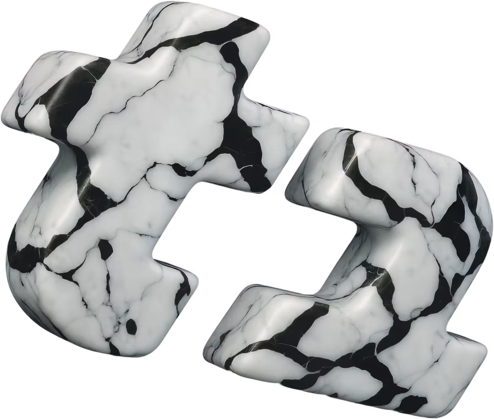 Marble-textured t1 logo